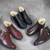 Winter Mom Shoes Elderly Cotton Shoes Soft Bottom Middle-aged Boots Women Padded Warm Boots Flat Bottom Middle-aged Cotton Shoes
