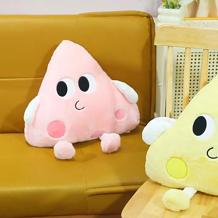 Kids Plush Cheese Pillow With Soft Material For Bedroom And Living Room