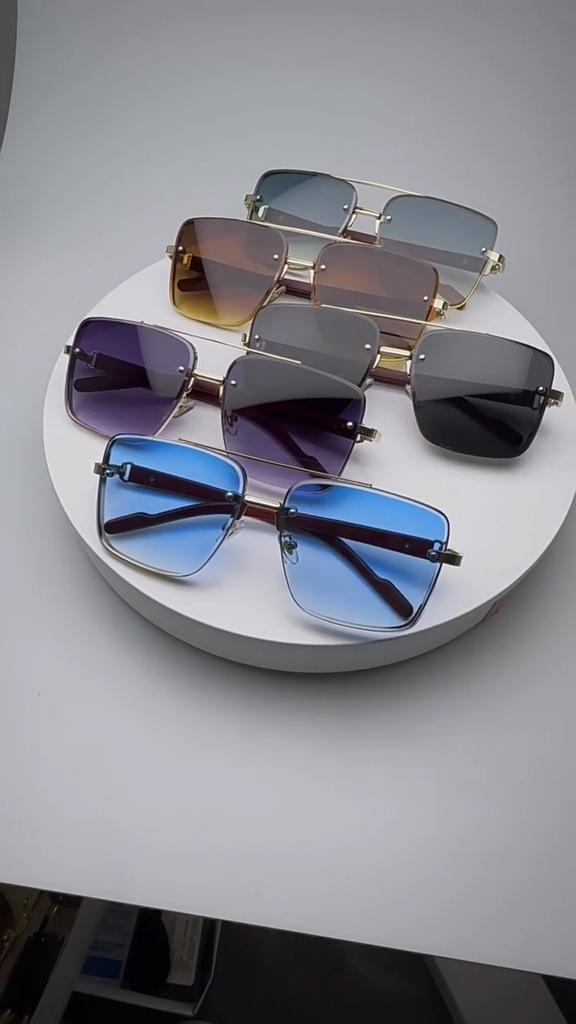 Роскошные квадратные солнцезащитные очки для мужчин Новые деревянные винтажные дизайнерские модные очки Солнцезащитные очки Женские для отпуска Gafas De Sol Hombre