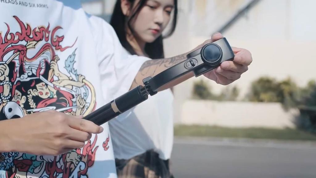 Handheld Gimbal Smartphone Extendable Monopod Bluetooth Handheld Stabilizer with Tripod Selfie Stick Folding Gimbal for Smartphone Xiaomi iPhone