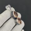 Серебряный кулон с драгоценным камнем морганит из серебра 925 пробы - дизайн груши ручной работы, повседневное украшение, подарок на день рождения