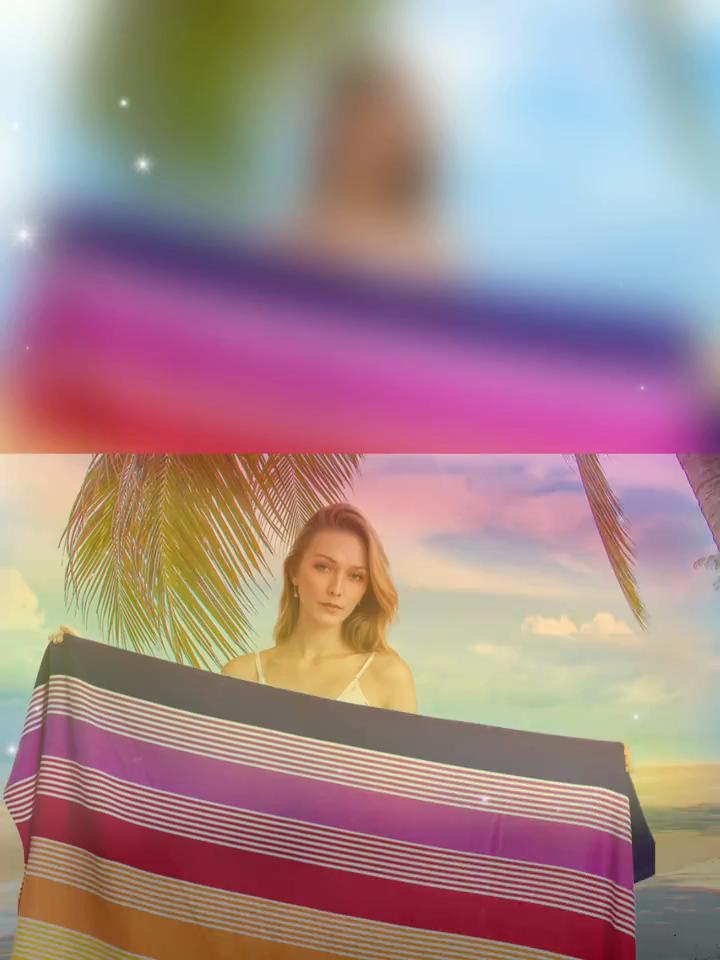 90*170 Cm Oversized Rainbow Stripe Beach Towel - Soft, Absorbent, Versatile Towel with A Strong Wrap for The Beach and Pool - Tropical Style