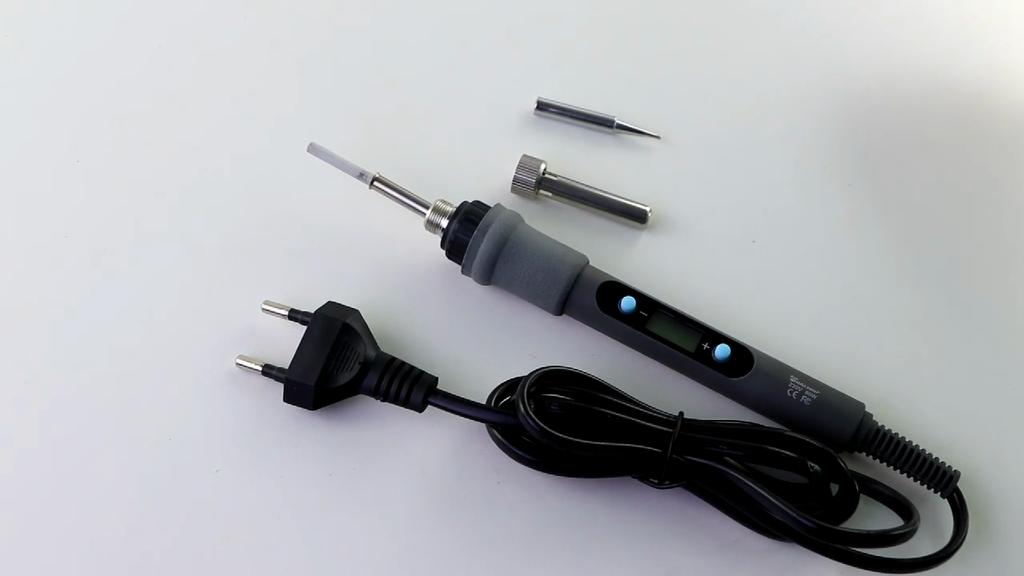Sumsour 80W Gray Soldering Iron 110V / 220V Adjustable Temperature Digital Display Electric Solder Welding Iron Repair Tools Kit