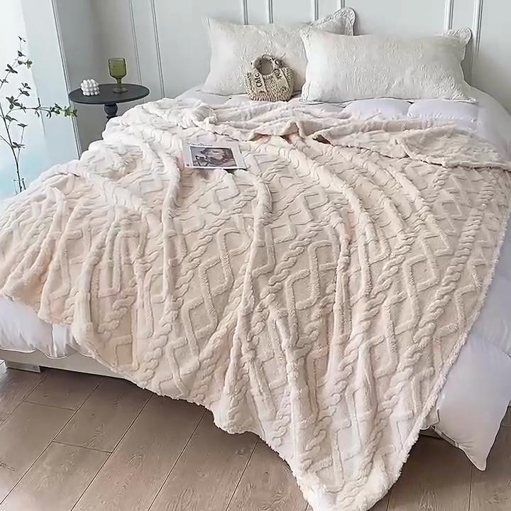 1pc Single-Layer Coral Fleece Blanket, Lightweight & Multi-Purpose Blanket Bed Cover,For Living Room Sofa Cover, Nap Blanket
