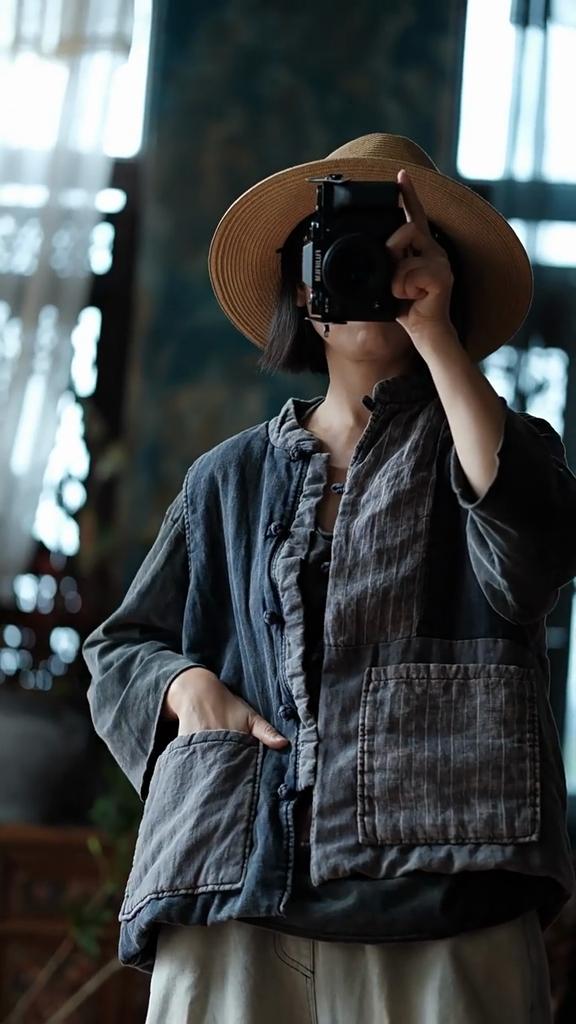 Johnature Женские винтажные хлопковые льняные жилеты, пальто, лоскутные цветные карманы на пуговицах, хлопковая одежда, осенние женские жилеты