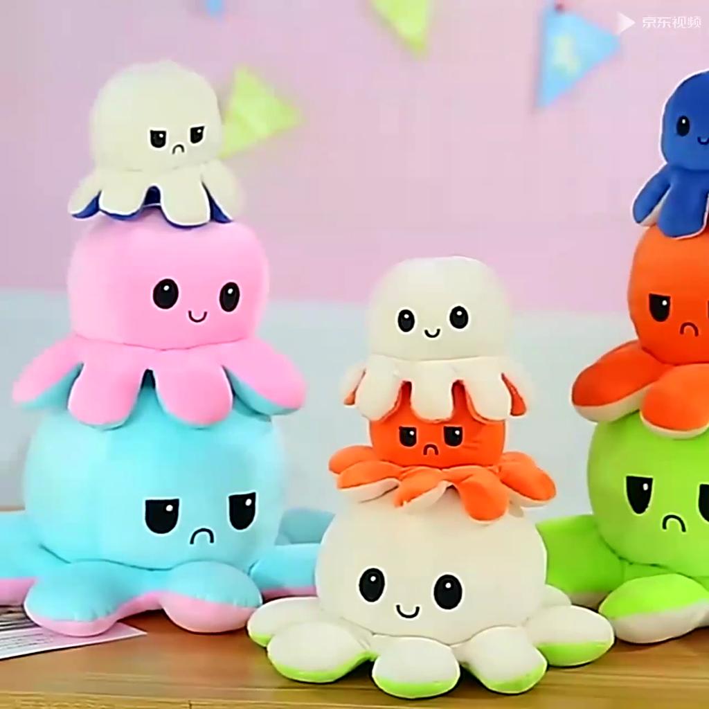Ultra-soft Double-sided Octopus Plush Toy With Realistic Expressions For Endless Fun