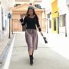 Новая модная однотонная плиссированная юбка, темпераментная длинная юбка с эластичной талией, свободное платье больших размеров