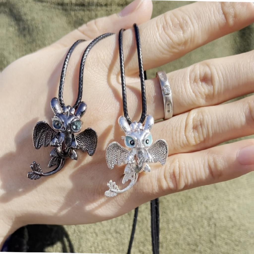 Fashion Cartoon Dragon Pendant Men and Women Cute Couple Party Banquet Gift Necklace Trendy Jewelry Choker Necklace