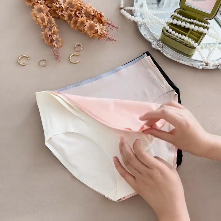FINETOO 3 шт. женские трусики бесшовное нижнее белье невидимые брифы с высокой посадкой полной посадки дышащие влагоотводящие трусы