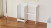 Makeup Vanity Desk with LED Lighted Heart-shaped Mirror, Vanity Table with 4 Drawers and Opening Shelves, Bedroom Dressing Table with Stool