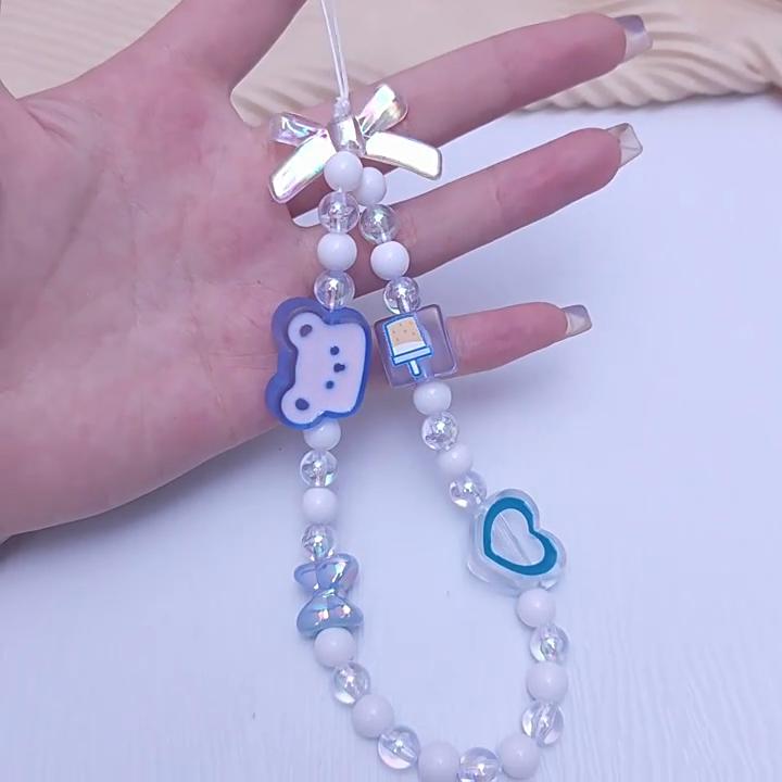 Mobile Phone Lanyard Cellphone Strap Phone Chain Pendant Candy Phone Case Rope Jewelry Keychain for Samsung Huawei iPhone Xiaomi