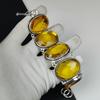 Изящный браслет из серебра 925 пробы с драгоценным камнем цитрин, браслет с цитрином для жены, браслет унисекс, подарки для лучших друзей