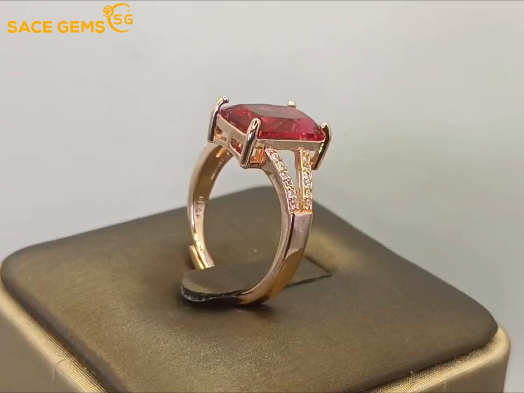 Sace Gems Классическое кольцо из медного сплава с цирконом, женские ювелирные изделия, свадебный подарок для вечеринки