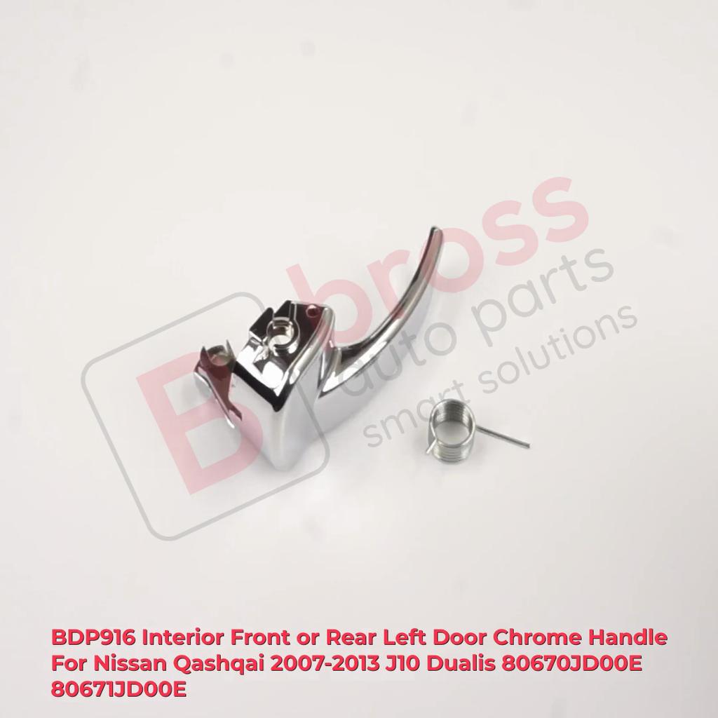 BROSS BDP916 Interior Front or Rear Left Side Door Chrome Handle For Nissan Qashqai 2007-2013 J10 Dualis 80670JD00E, 80671JD00E