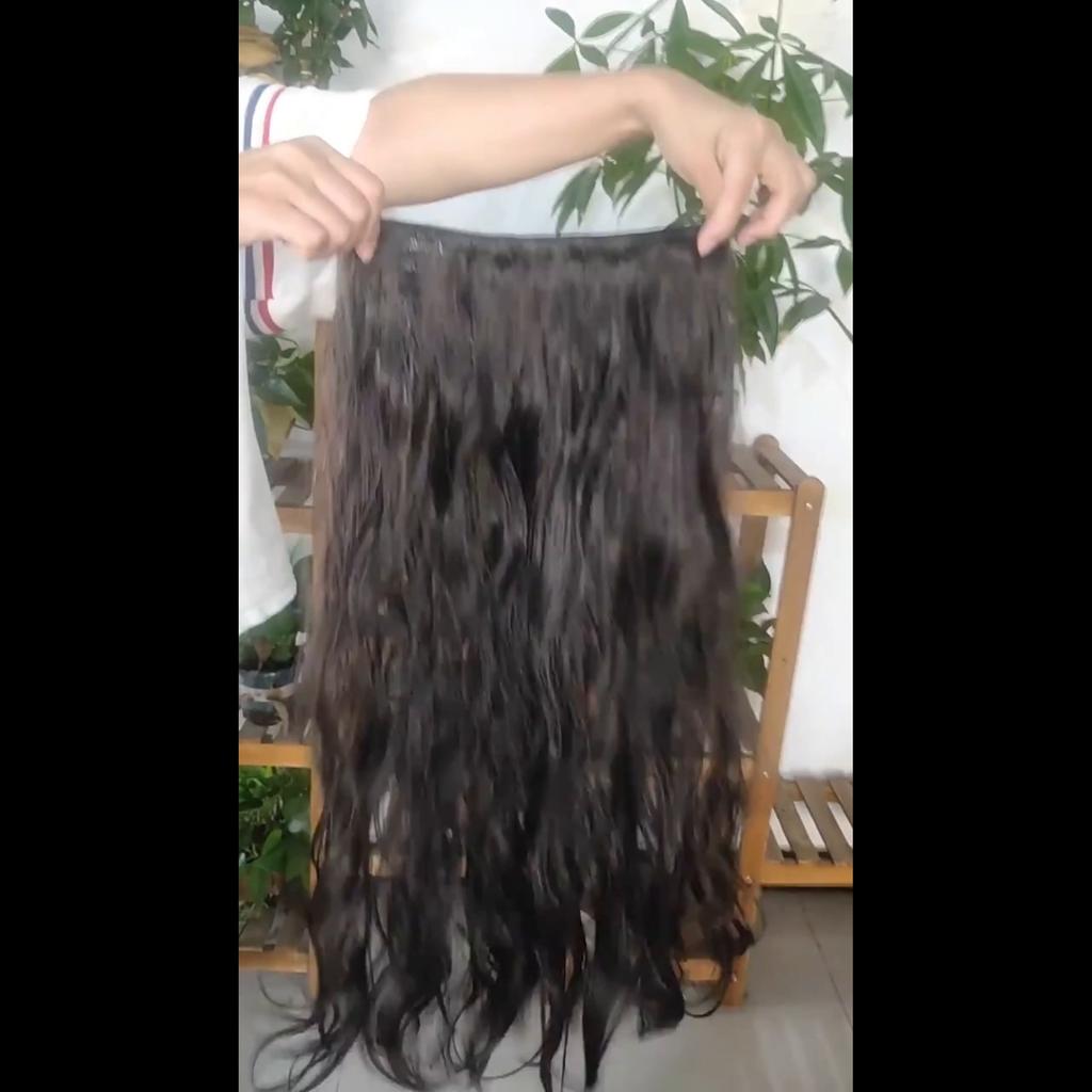 MISSQUEEN 22 Inches 5 Clip In Hair Extension Heat Resistant Fake Hairpieces Long Wavy Hairstyles Synthetic Clip In On Hair Extensions