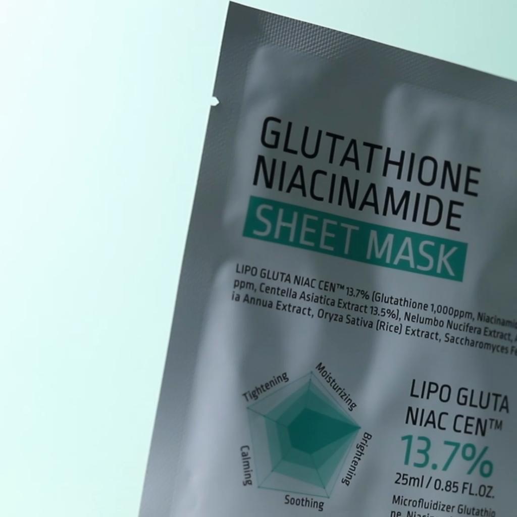 APLB Набор тканевых масок с глутатионом и ниацинамидом: 10 ШТ