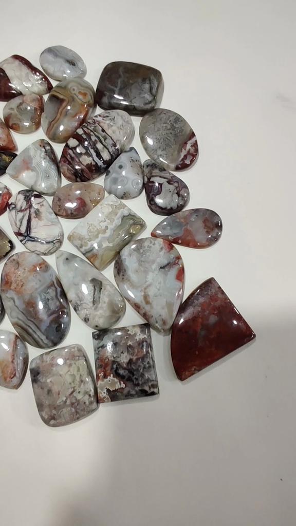 Natural Crazy Lace Agate Cabochon, Healing Loose Gemstone Lot, Mix Shapes And All Size Cabochon Use For Jewelry Making.
