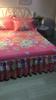 Floral Printed Bedspread Bedskirts Set 3PCS Bed Fitted Sheet With 2 Pillowcases Soft Breathable Bed Mattress Cover Protector Mat