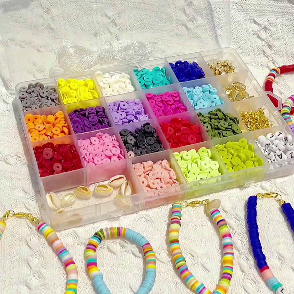 1 компл./кор. набор глиняных бусин для DIY браслета, ожерелья, аксессуаров для изготовления ювелирных изделий