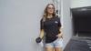 Women's Letter Print Crew Neck T-Shirt Short Sleeve Loose Basic Tee with Pocket