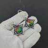 Серьги из натурального драгоценного камня аммолит, старинные серьги из стерлингового серебра 925 пробы, серьги-подвески из серебра в стиле бохо, подарки на день рождения, подарки для нее
