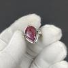 Kashmir Ruby Adjustable 925 Sterling Silver Ring - Fits US Sizes 6 To 10 - Handmade Boho Jewelry for Women & Men, Valentine Gifts