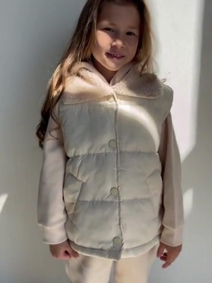 Жилет для маленьких мальчиков и девочек, осенне-весенняя куртка без рукавов с отложным воротником, пальто для маленьких детей, детский теплый жилет, верхняя одежда, повседневная одежда