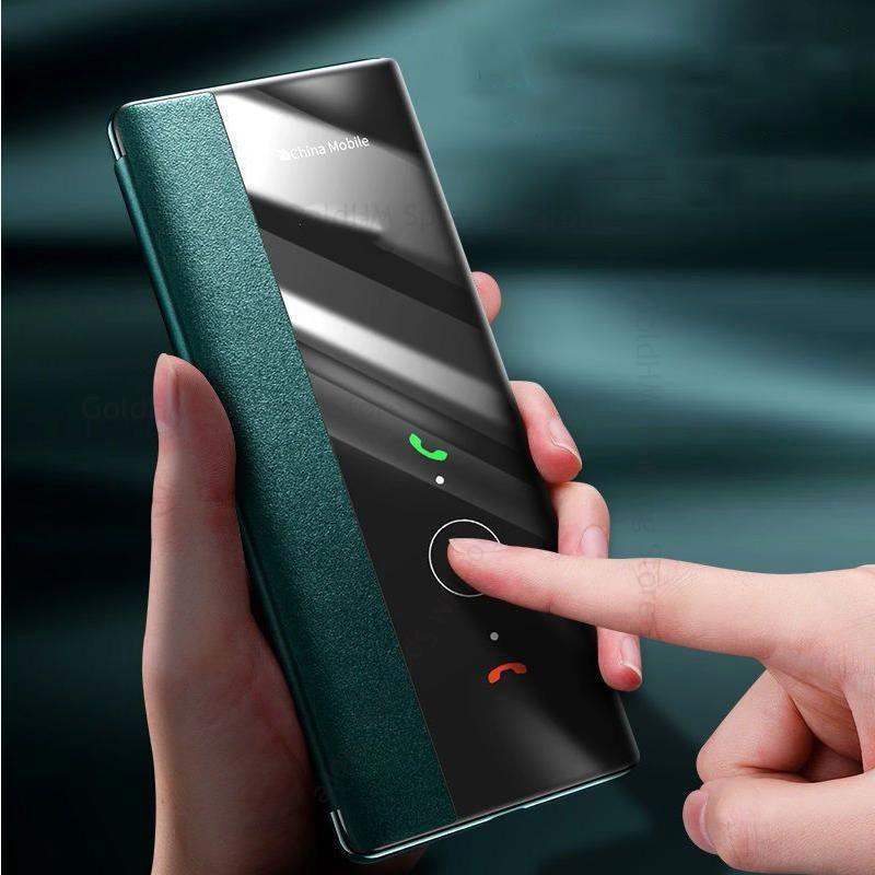 Phone Cases For ZTE Nubia Z60 Ultra Z50S Pro View Windows Flip Leather Phone Case For Nubia Z50 Ultra Z40S Z30 Pro Shockproof Clear Bumper Phone Cover