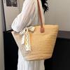 Straw Beach Bag Summer Woven Tote Bag Large Capacity Shoulder Commuting Woven Bag for Women Straw Purses and Handbags Woven Bag