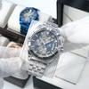 Waterproof Mens Chronograph Watch Luminous 3 Subdial Timer Calendar Quartz Wristwatch Stainless Steel Bracelet