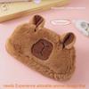 Capybara Cartoon Plush Storage Bag With 200cc Volume For School Use
