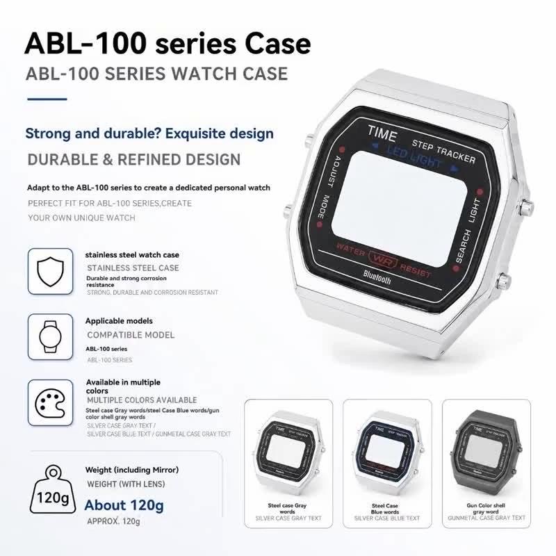 Для Casio ABL-100WE/ABL-WEG Модификационный комплект с металлическим корпусом и безелем Серия ABL-100 Корпус часов из нержавеющей стали Аксессуары для часов
