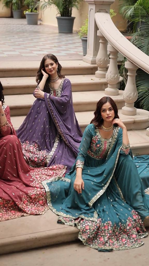 Premium Designer Readymade Top-sharara-dupatta Collections 2025