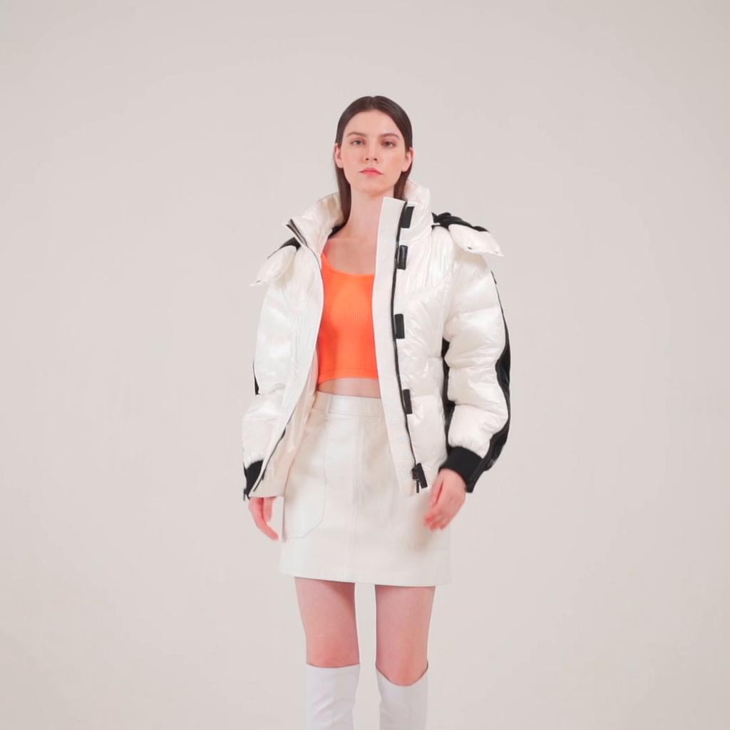 Gasman 2022 New Brand Warm High-quality Winter Jacket Women Short Splice Color Parkas High Collar Hooded Women's Jackets 81727