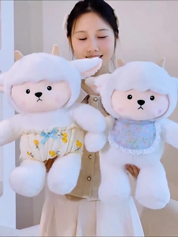 Sheep Plushie Cushion With Soft Filling For Children Playroom And Naptime