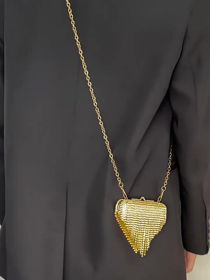 Water Diamond Mini Box Bag With Lock For Evening Outfits
