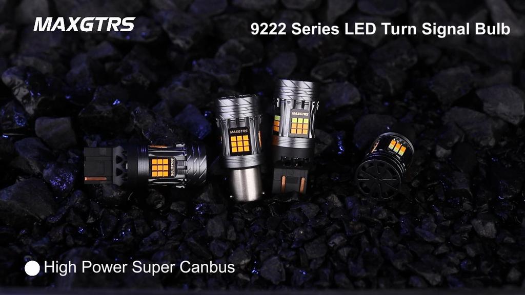 MAXGTRS 2x T20 7443 W21/5W Canbus 3157 Светодиодная лампа с двумя режимами (переключающаяся) Янтарный Двухцветный Указатель поворота T25 P27/7W Лампа 12В