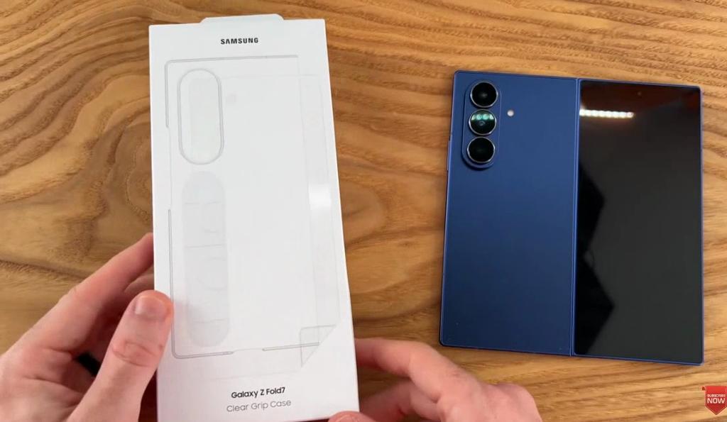 Оригинальный прозрачный чехол-подставка Samsung Galaxy Z Fold7 для телефона Galaxy Z Fold 7 Casa с держателем для пальца и защитной пленкой для экрана