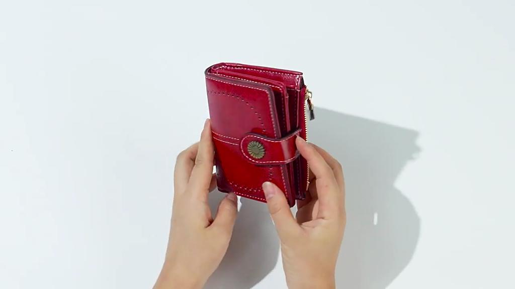 Женские Короткие Кошельки RFID Защита от Кражи Пряжка-щетка Кошелек Большая Вместимость Многослотовый Держатель для Карт Кошелек для Мелочи Высококачественная Кожа PU Клатч