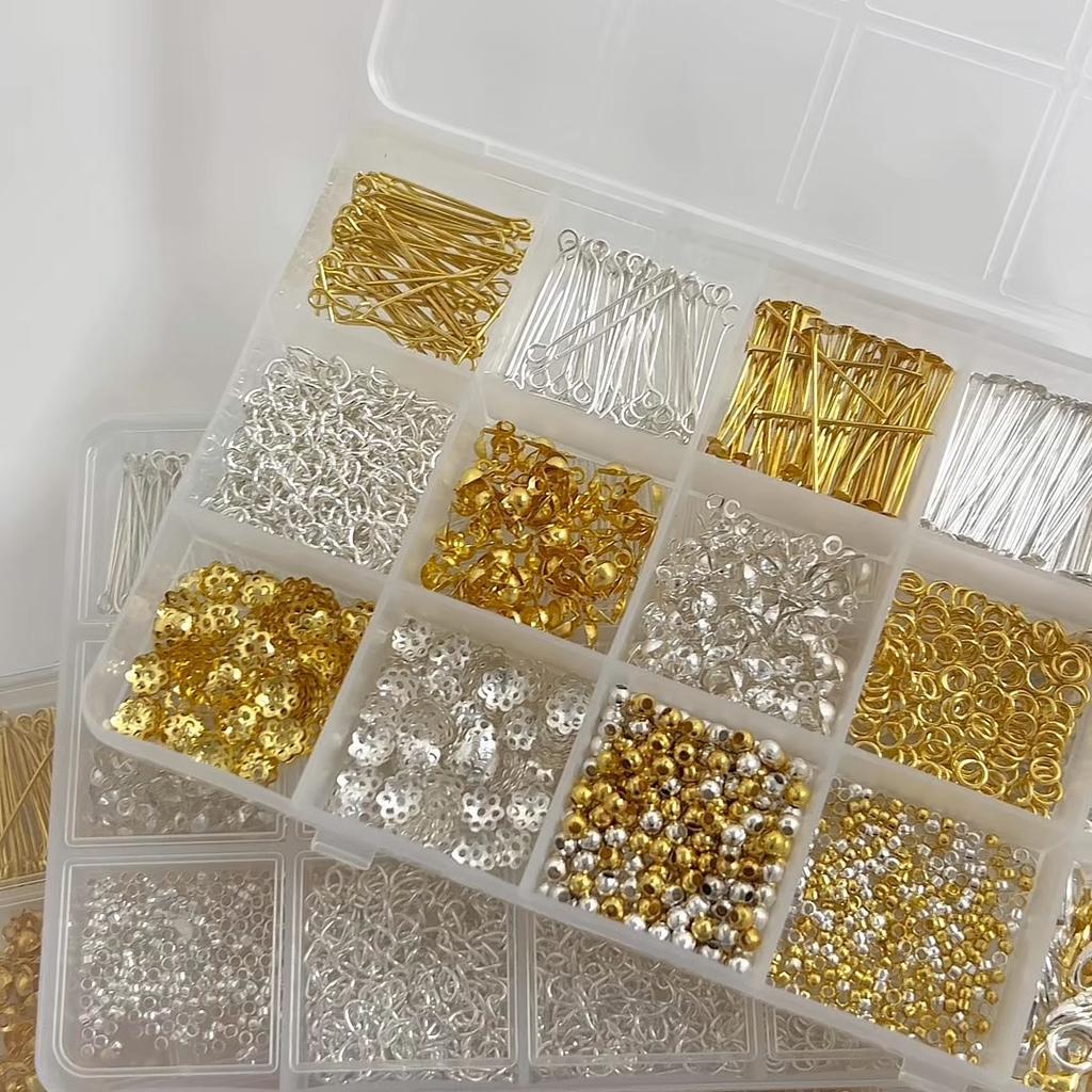 1260Pcs/Box Metal Lobster Clasps Jump Ring Chain Fitting Material Set For DIY Accessories Bracelets Necklaces Jewelry Making