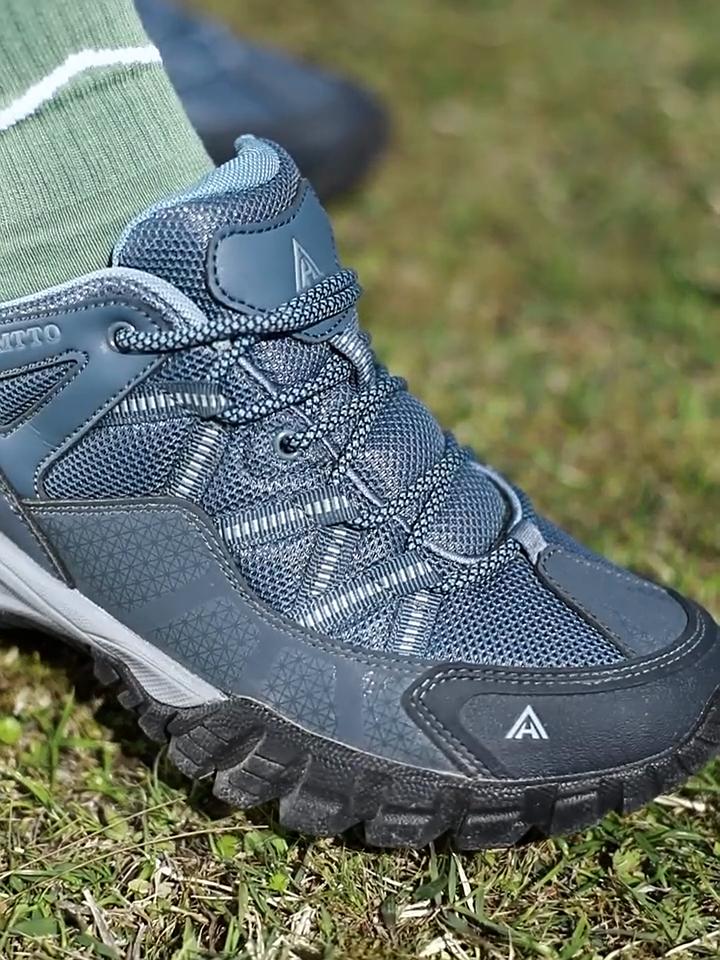 HUMTTO Outdoor Men's Sports Shoes Breathable Hiking Shoes for Men Non-slip Luxury Designer Black Rubber Camping Trekking Sneakers