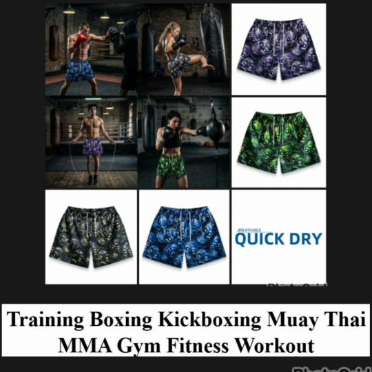 Dark Graphic Skull Ghost Demon Training Muay Thai Kickboxing Boxing MMA Shorts Unisex Gym Fitness Workout Quick Dry Print Elastic Waist