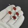 Серьги-крючки из натурального драгоценного камня сердолик, серьги из стерлингового серебра 925 пробы, серьги-подвески из серебра ручной работы в стиле бохо, подарок на годовщину