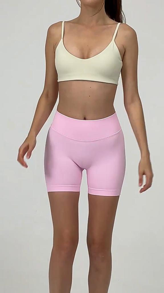 High Waist Push Up Shorts Elasticity Breathable Scrunch Butt Fashion Running Sports Shorts Womens Clothes Gym