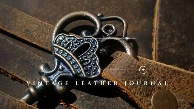 Vintage Journal Leather Diary Writing Notebook Unique Handmade Embossed Travel Diary (Deckle Edge Paper Diary)