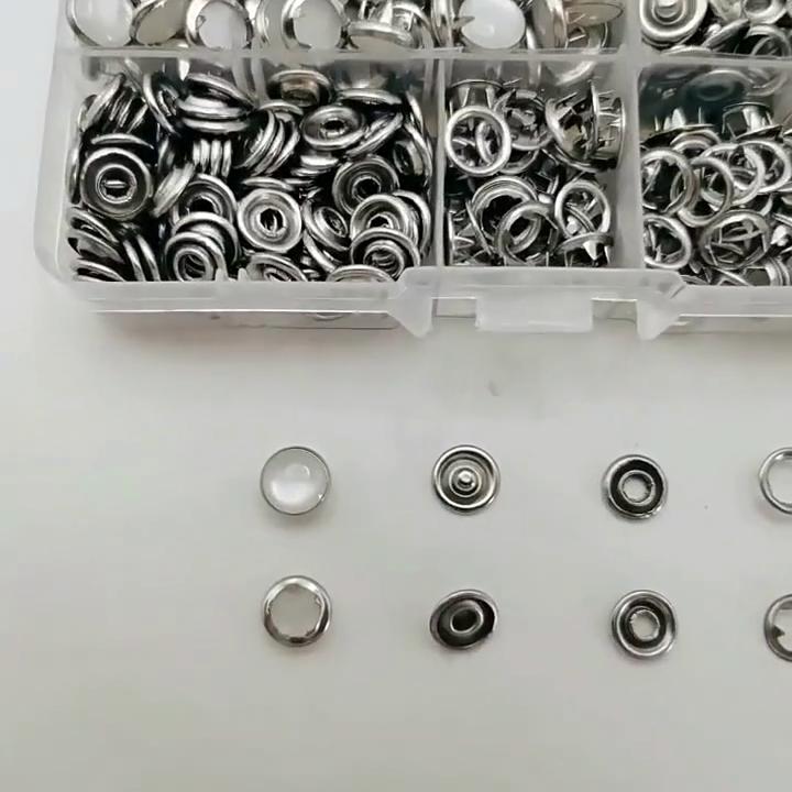 DIY 10mm Snap Button Kit - Pearl Finish 5-Claw Studs & Stainless Steel Pliers - Clothing Fastener Repair Set