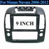 Для Nissan Navara 2006-2012 9-дюймовая ABS-рамка центральной консоли автомобиля, накладка, элемент декора салона