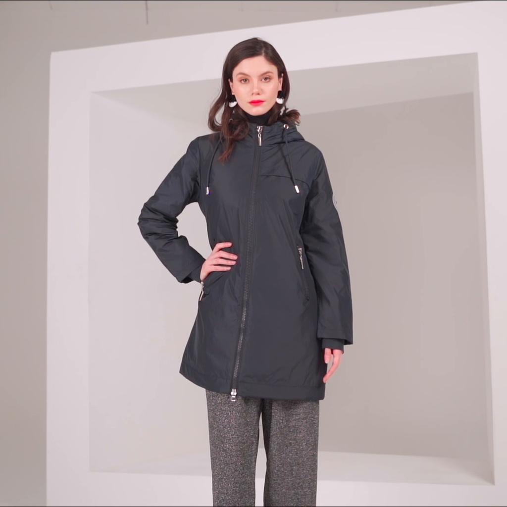 Gasman Fashion Brand Blue Warm Autumn Women's Jacket Long Hooded Jacket for Women Coat Solid Cotton Female Windproof Down Parka