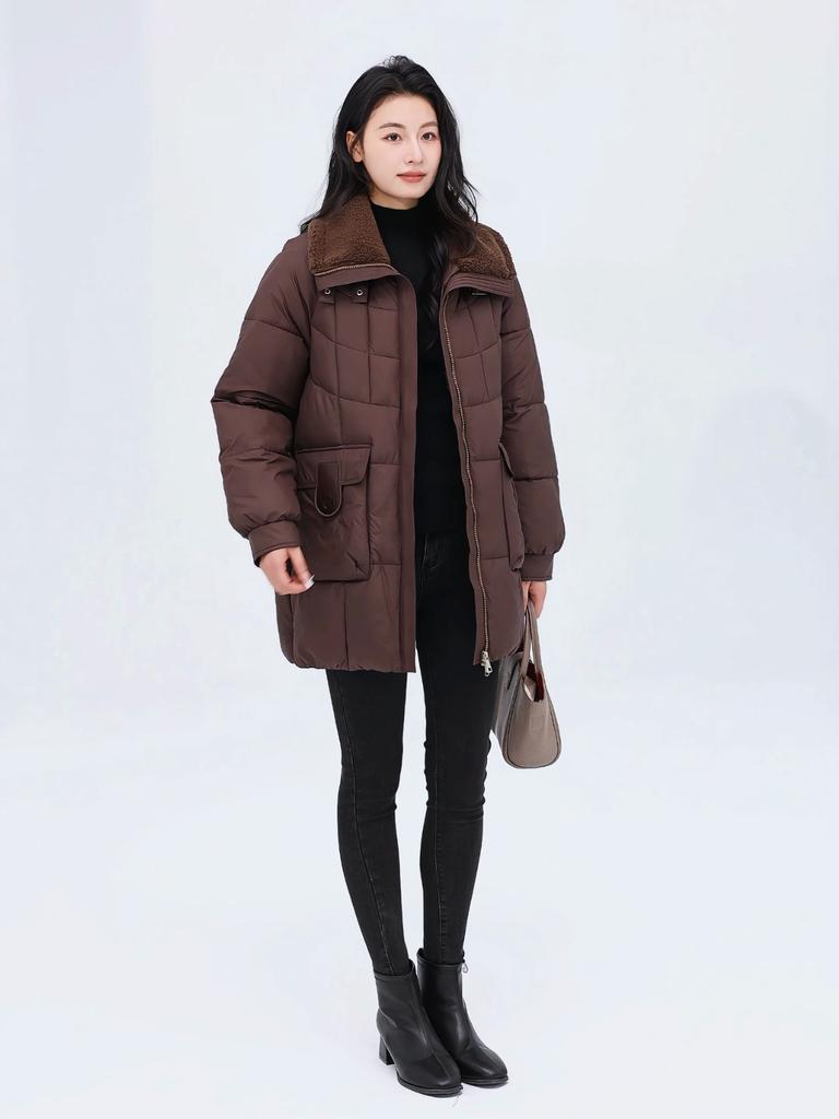 Fashion Woman Long Parkas Winter Coat Plus Size Loose Thick Warm Outerwears Elegant Women's Jackets