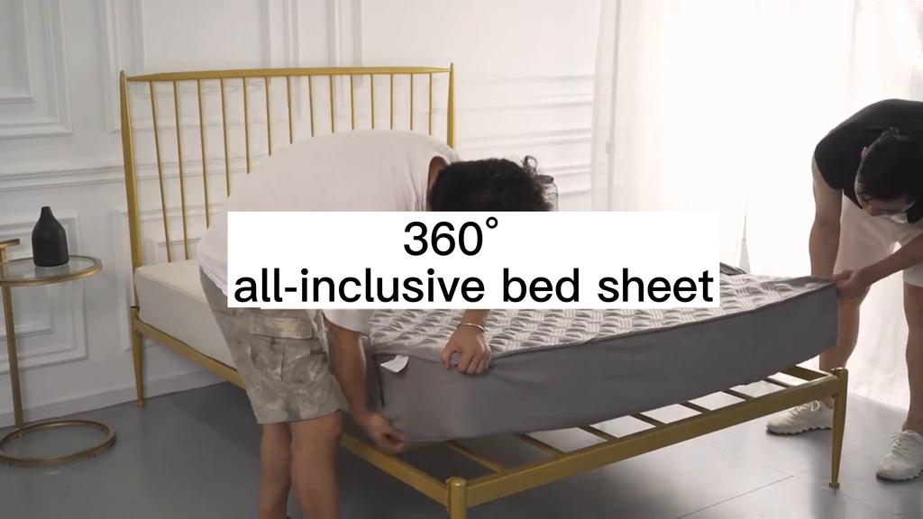 Thicken Quilted Mattress Cover King Queen Quilted Bed Fitted Bed Sheet Anti-Bacteria Mattress Topper Air-Permeable Bed Pad